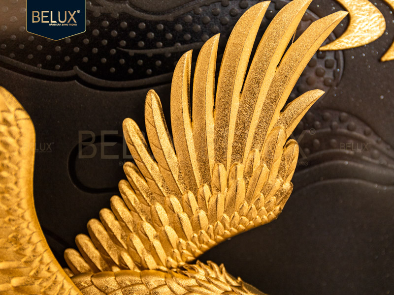 Tranh Đại Bàng Dát Vàng 24k 30x30cm